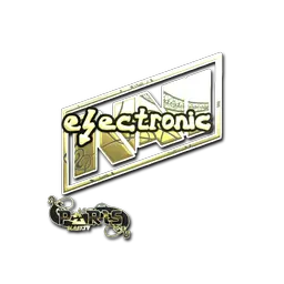 Sticker | electronic (Gold) | Paris 2023