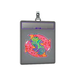 Sticker Slab | Twin Koi (Holo)