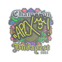Sticker | apEX (Embroidered, Champion) | Budapest 2025