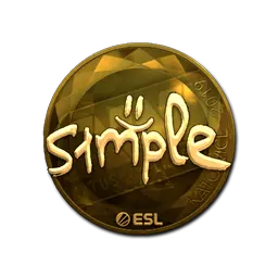 Sticker | s1mple (Gold) | Katowice 2019