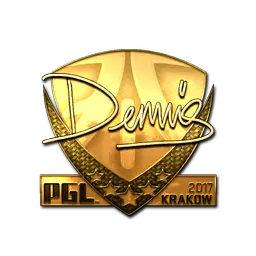 Sticker | dennis (Gold) | Krakow 2017
