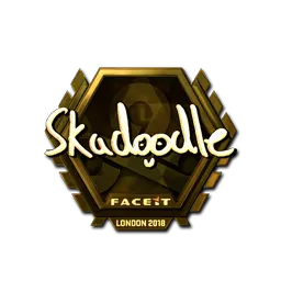 Sticker | Skadoodle (Gold) | London 2018