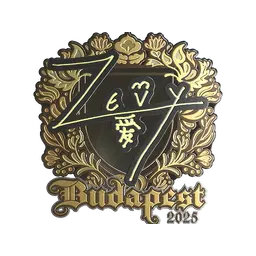 Sticker | zevy (Gold) | Budapest 2025