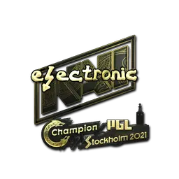 Sticker | electroNic (Gold) | Stockholm 2021