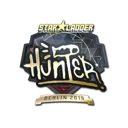 Sticker | huNter- (Gold) | Berlin 2019