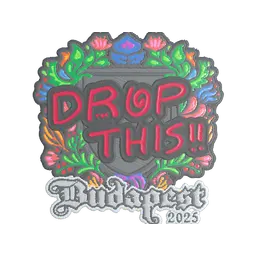 Sticker | drop (Embroidered) | Budapest 2025
