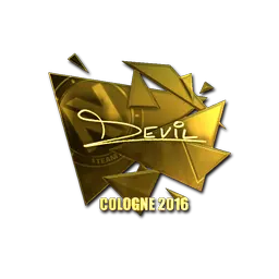 Sticker | DEVIL (Gold) | Cologne 2016