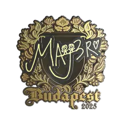 Sticker | MAJ3R (Gold) | Budapest 2025