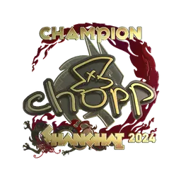 Sticker | chopper (Gold, Champion) | Shanghai 2024