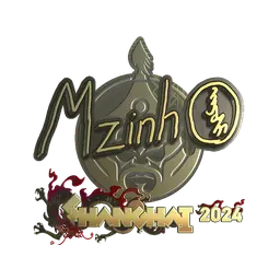 Sticker | mzinho (Gold) | Shanghai 2024