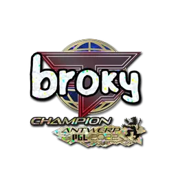 Sticker | broky (Glitter, Champion) | Antwerp 2022