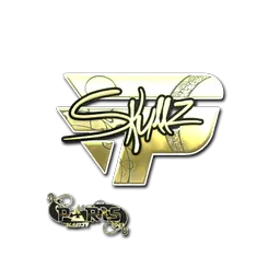 Sticker | skullz (Gold) | Paris 2023