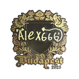 Sticker | alex666 (Gold) | Budapest 2025