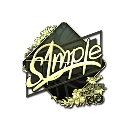 Sticker | s1mple (Gold) | Rio 2022
