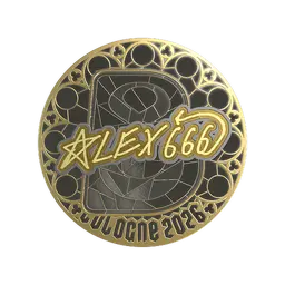 Sticker | alex666 (Gold) | Cologne 2026