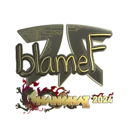 Sticker | blameF (Gold) | Shanghai 2024
