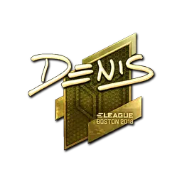 Sticker | denis (Gold) | Boston 2018