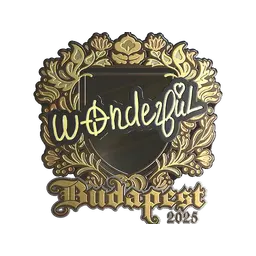 Sticker | w0nderful (Gold) | Budapest 2025