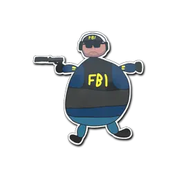 Sticker | Poorly Drawn FBI