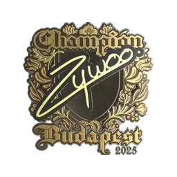 Sticker | ZywOo (Gold, Champion) | Budapest 2025