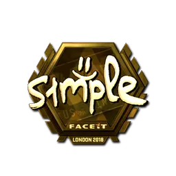 Sticker | s1mple (Gold) | London 2018