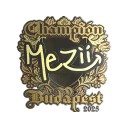 Sticker | mezii (Gold, Champion) | Budapest 2025
