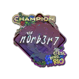 Sticker | n0rb3r7 (Glitter, Champion) | Rio 2022