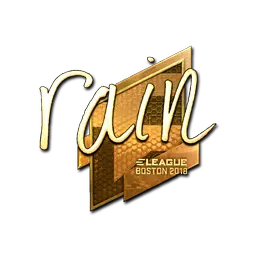 Sticker | rain (Gold) | Boston 2018