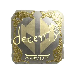 Sticker | decenty (Gold) | Austin 2025