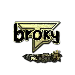 Sticker | broky (Gold) | Antwerp 2022