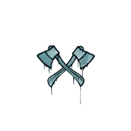Sealed Graffiti | X-Axes (Wire Blue)