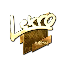 Sticker | Lekr0 (Gold) | Boston 2018