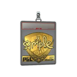 Sticker Slab | s1mple (Gold) | Krakow 2017