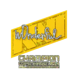 Sticker | w0nderful (Glitter, Champion) | Copenhagen 2024