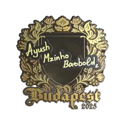 Sticker | mzinho (Gold) | Budapest 2025