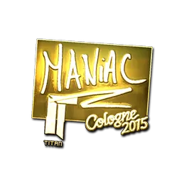 Sticker | Maniac (Gold) | Cologne 2015