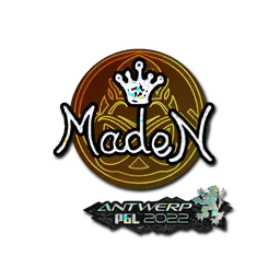 Sticker | maden (Glitter) | Antwerp 2022