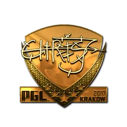 Sticker | chrisJ (Gold) | Krakow 2017