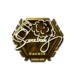 Sticker | somebody (Gold) | London 2018