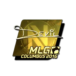 Sticker | DEVIL (Gold) | MLG Columbus 2016