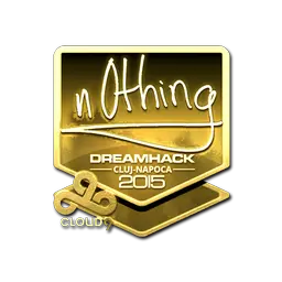 Sticker | n0thing (Gold) | Cluj-Napoca 2015