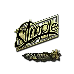 Sticker | s1mple (Gold) | Antwerp 2022