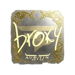 Sticker | broky (Gold) | Austin 2025