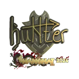 Sticker | huNter- (Gold) | Shanghai 2024