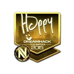 Sticker | Happy (Gold) | Cluj-Napoca 2015