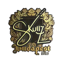Sticker | skullz (Gold) | Budapest 2025