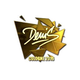 Sticker | denis (Gold) | Cologne 2016