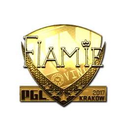 Sticker | flamie (Gold) | Krakow 2017