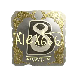 Sticker | alex666 (Gold) | Austin 2025