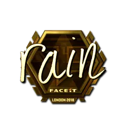 Sticker | rain (Gold) | London 2018